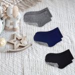 Set De 3 Pares De Calcetines Lisos Con Puntitos - Comfy Varias Tallas