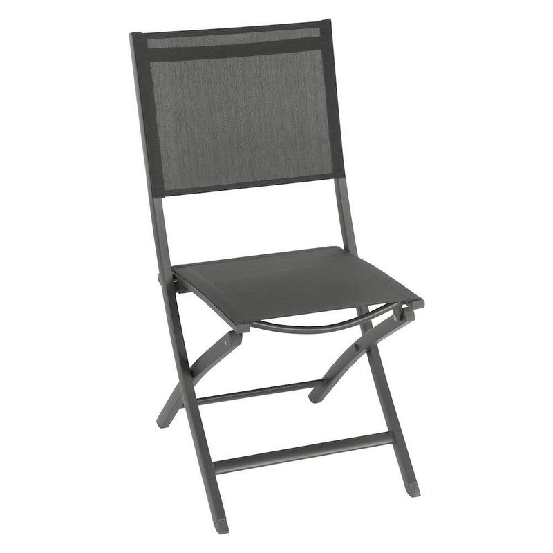Silla Plegable Esencia Grafito 45x57x90 Cm - Hesperide