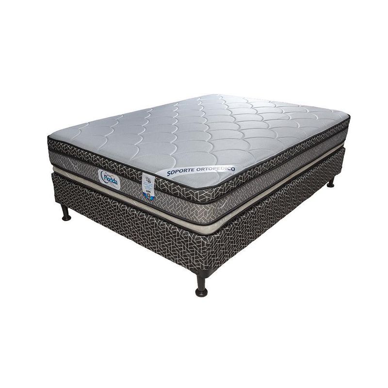 Set de Cama Colchón + Base Modelo Doble Euro Plus - Florida Varios Tamaños