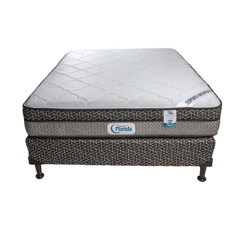 Set de Cama Colchón + Base Euro Plus - Florida Varios Tamaños
