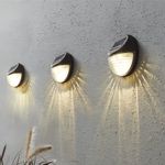 Set de 3 Lámparas LED Solares Redondas para Pisos y Gradas - Zlumini