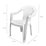 Silla de Plástico Petatillo Blanca de Exterior - Guateplast