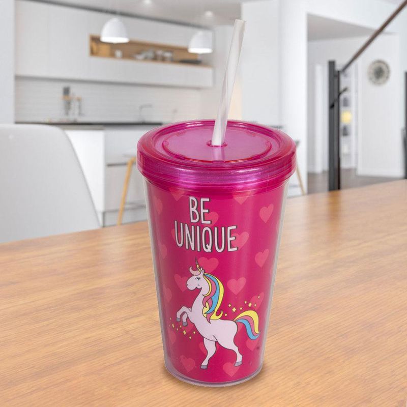 Vaso con Pajilla Unicornio 550 Ml - São Bernardo