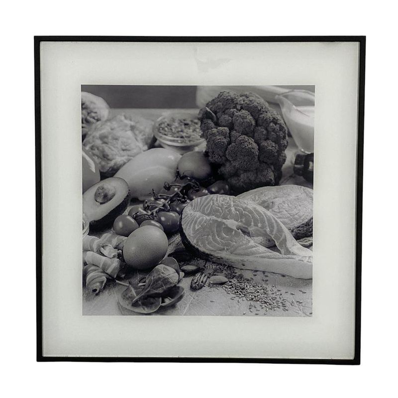 Cuadro Decorativo con Marco Diseño Verduras 30X2X30 Cm - Concepts