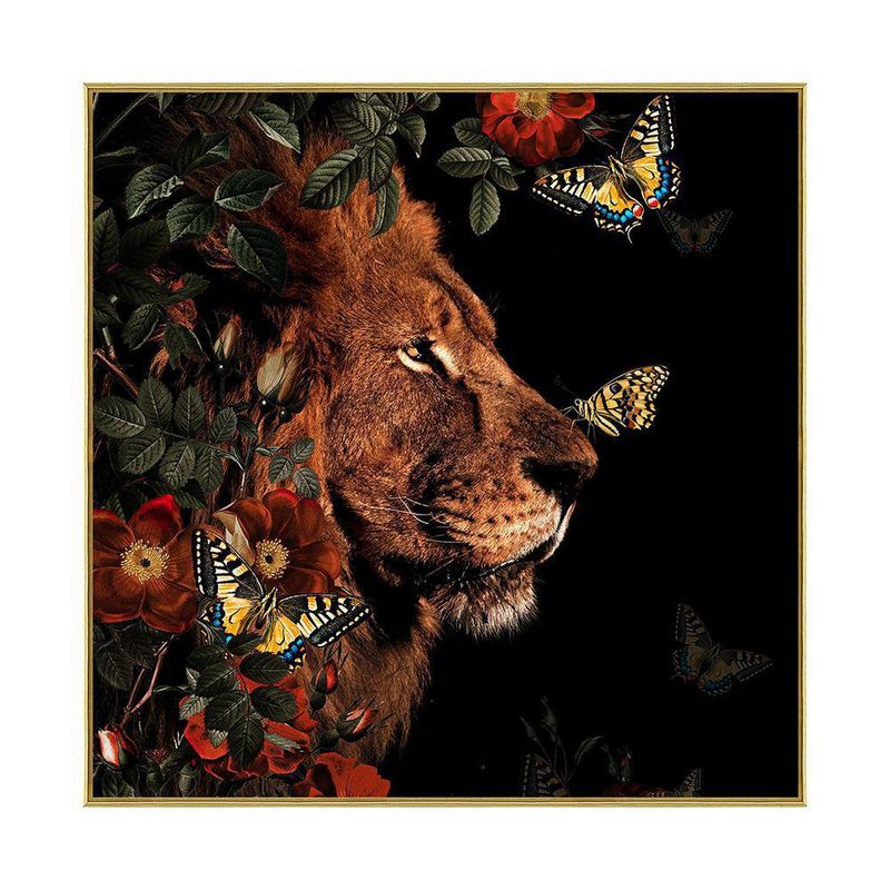 Cuadro Decorativo con Marco Diseño la Selva 80X80 Cm