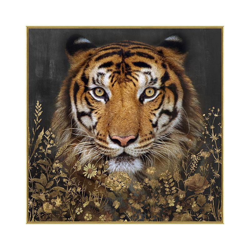 Cuadro Decorativo Tigre 80X80 Cm con Marco