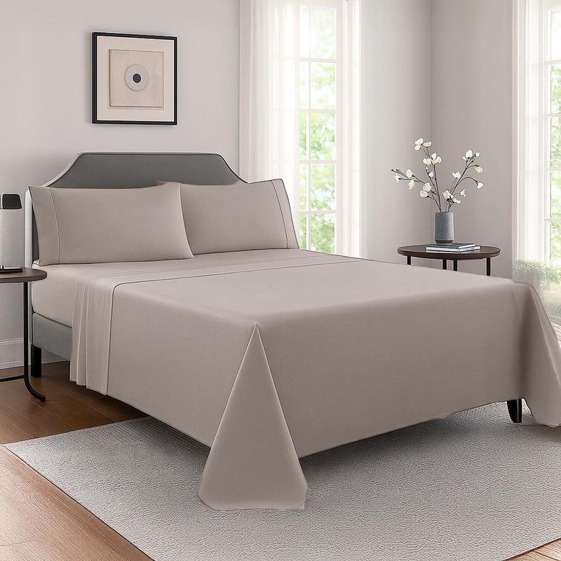 Set de Sábanas Beige 60/40 180 Hilos -  Varios Tamaños