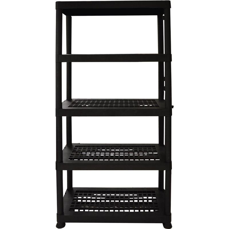 Estante de Plástico 5 Niveles Negro - Plastimás