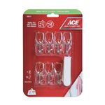 Ganchos Adhesivos 2.2 Lbs Transparentes 7 Pzas y 10 Tiras - Ace