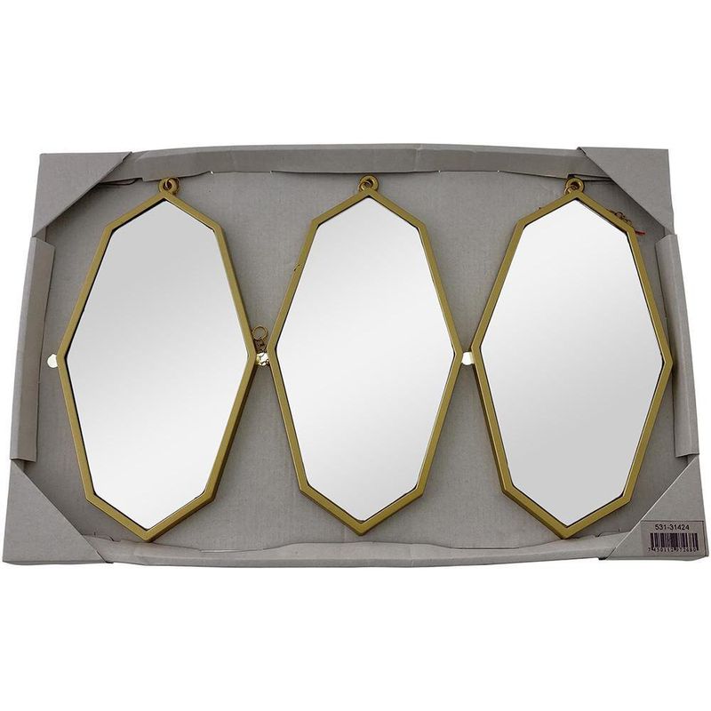 Set de Espejos 3 Pzas 2.8X38X32 Cm - Concepts