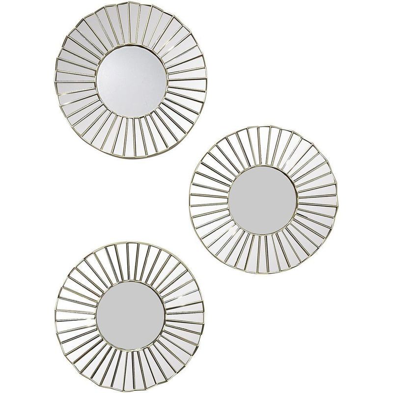 Set de Espejos 3 Pzas 25X25X2 Cm Plateados - Concepts
