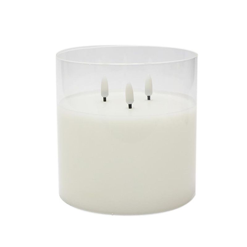 Vela de 3 Leds Blanca 15x15x15 Cm - Viva