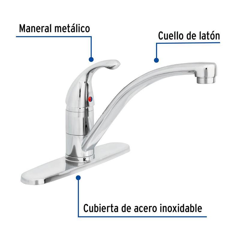 Mezcladora Monomando Aero para Lavaplatos - Foset