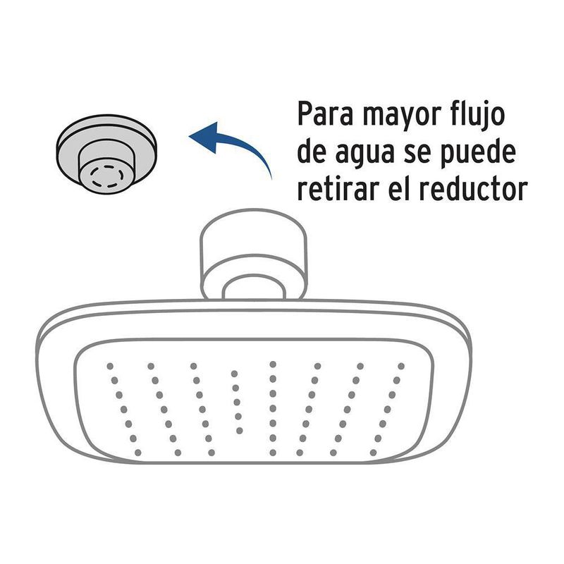 Ducha de Plato Cuadrada 8 Plg - Foset