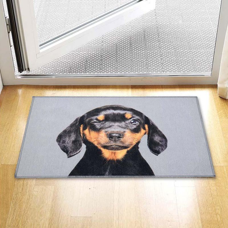 Alfombra de Entrada Diseño Perro Dóberman 80X50X2 Cm - Viva
