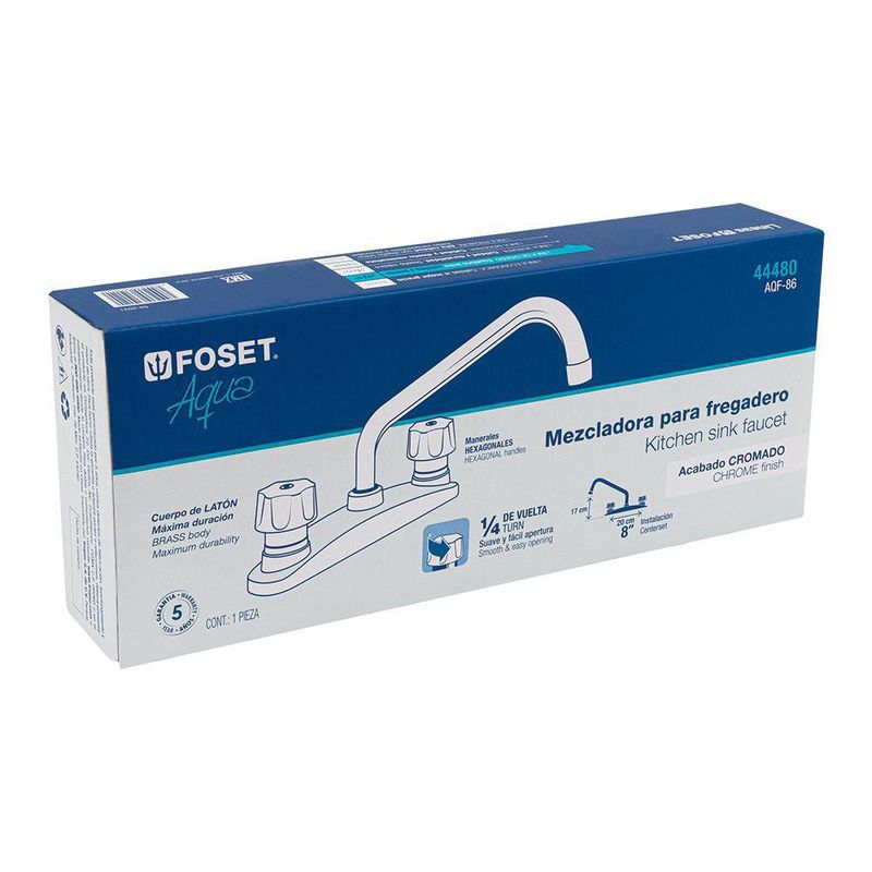 Mezcladora para Lavaplatos Base Curva - Foset