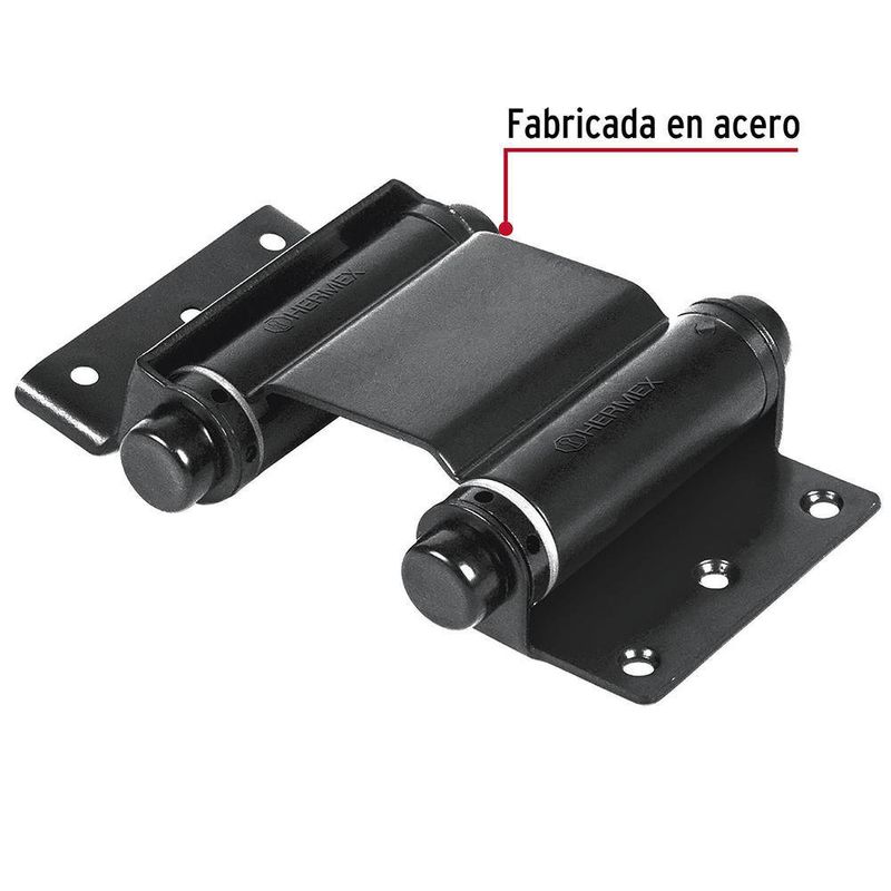Bisagra Doble Acción Negro de 3 Plg - Hermex