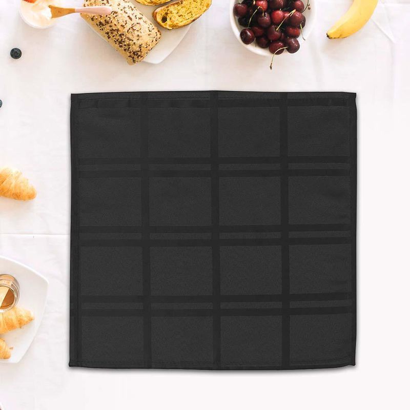 Set de 4 Servilletas con Relieve Negro de 40X40 Cm - Viva
