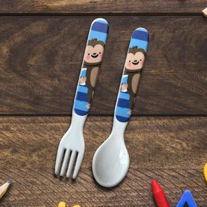 Set Cubiertos Infantiles Chicos Animalitos - Best Melamine