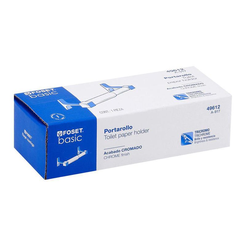 Portarollo de Papel Higiénico Cromado Basic - Foset