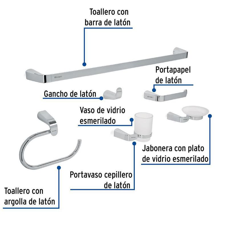 Set de 6 Accesorios Riviera - Foset