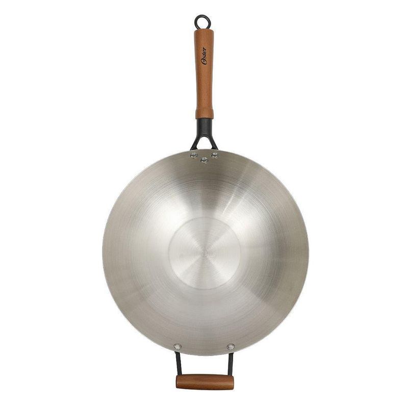 Wok de Acero Inoxidable Gris - Oster