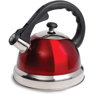 Tetera con Silbato Roja de 2.2 Qt