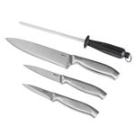 Set de 3 Cuchillos y Afilador de Acero Inoxidable - Oster