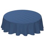 Mantel Redondo con Relieve Azul de 180 Cm - Viva