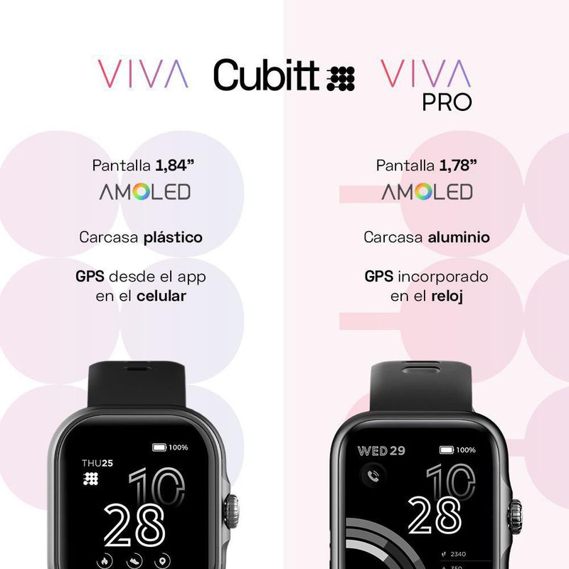 Smartwatch Viva Pro Negro - Cubitt