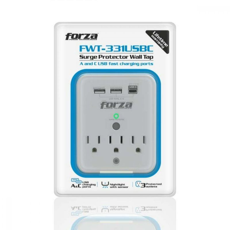 Protector de Corriente Fwt-331 con 3 USB - Forza