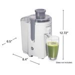 Exprimidor Centrifugo Compacto Blanco de 400 W - Hamilton Beach