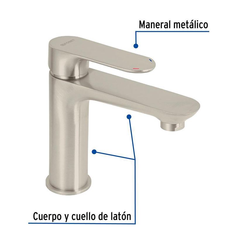 Lavamanos Monomando Cuello Corto Riviera - Foset