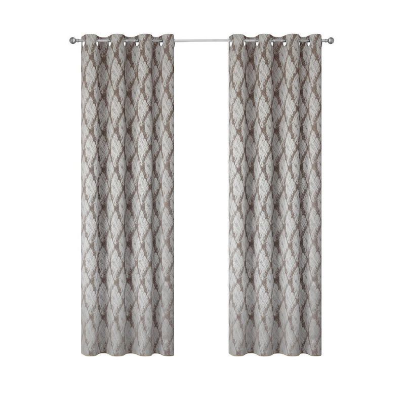 Cortina Jacquard Taupe de 140X240 Cm - Viva