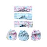 Set de 3 Moños y Guantes Medusas Multicolor - Koala Baby