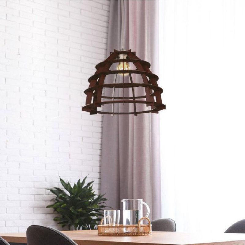 Lámpara Colgar Madera 60W - Z