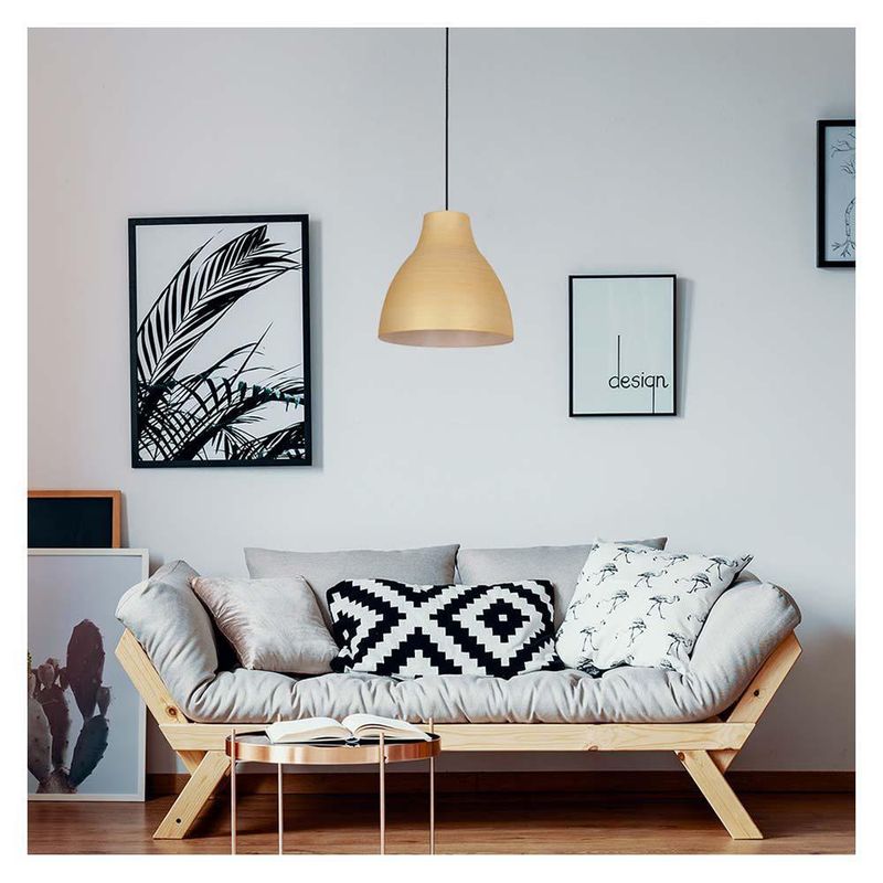 Lámpara Colgante Campana 1 Luz De 40W - Z Varios Colores