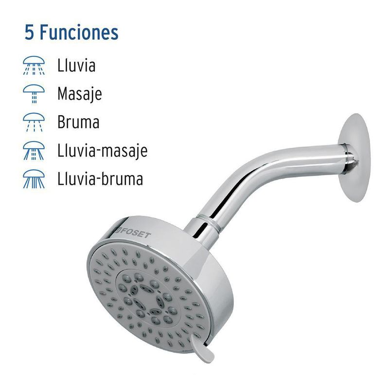 Ducha Fija 4 Cromada - Foset