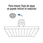 Regadera Cuadrada ABS 6 Plg Negro Mate con Brazo - Foset