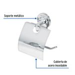 Portarollo de Papel Higiénico Cromado Aqua - Foset
