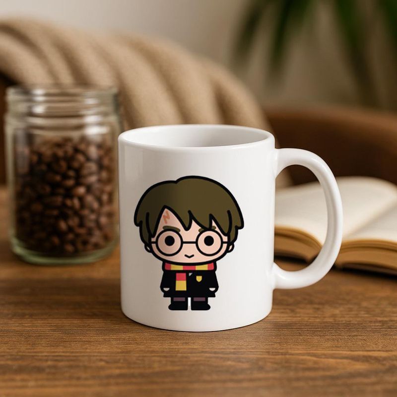 Taza de Cerámica Harry Potter Chibi Blanca