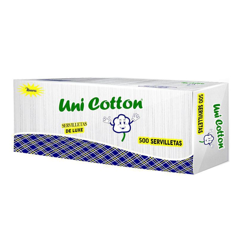 Servilletas de Papel Uni Cotton 500 Pzas