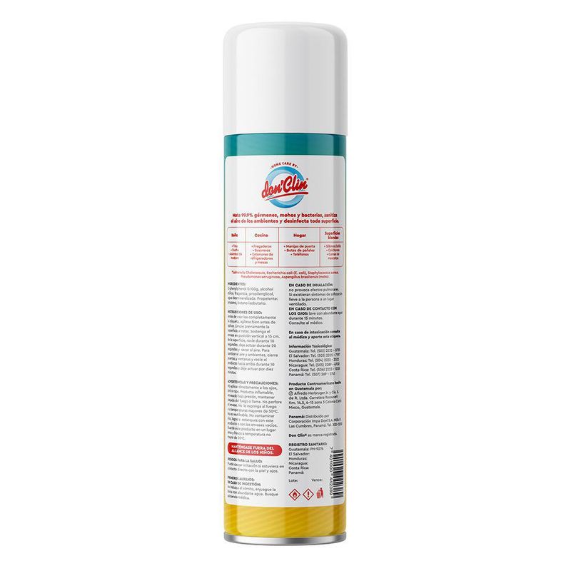 Desinfectante Antibacterial En Aerosol Aroma Cítrico - Don Clin