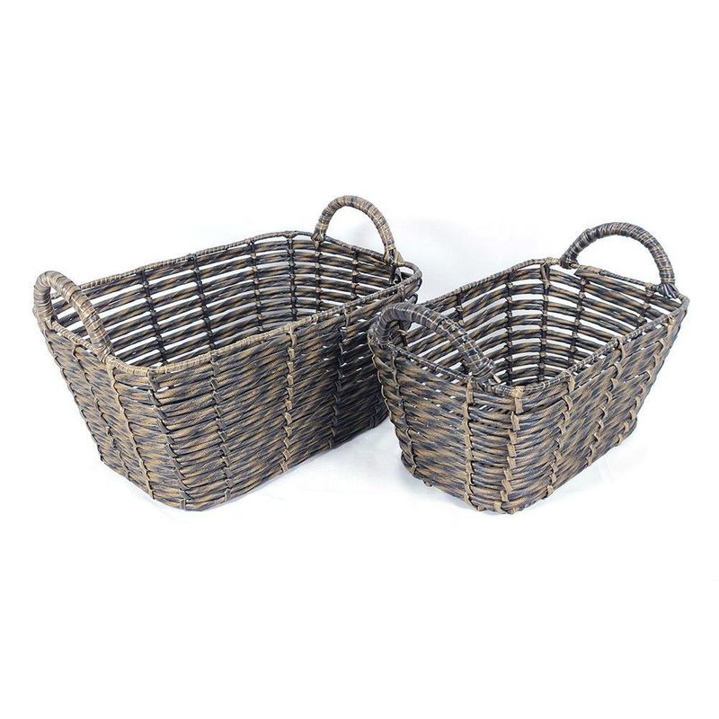 Set-de-2-Canastas-Rectangulares-Cafe-de-24-x-14-y-28-x-18-Cm---Viva