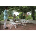 Mesa de Exterior Plegable Oskar Blanca 182X75X74 Cm