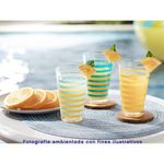 Vaso de Vidrio Colores Surtidos 11 Oz