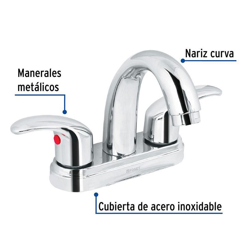 Grifo-para-Lavamanos-Nariz-Corta-4-Plg---Foset