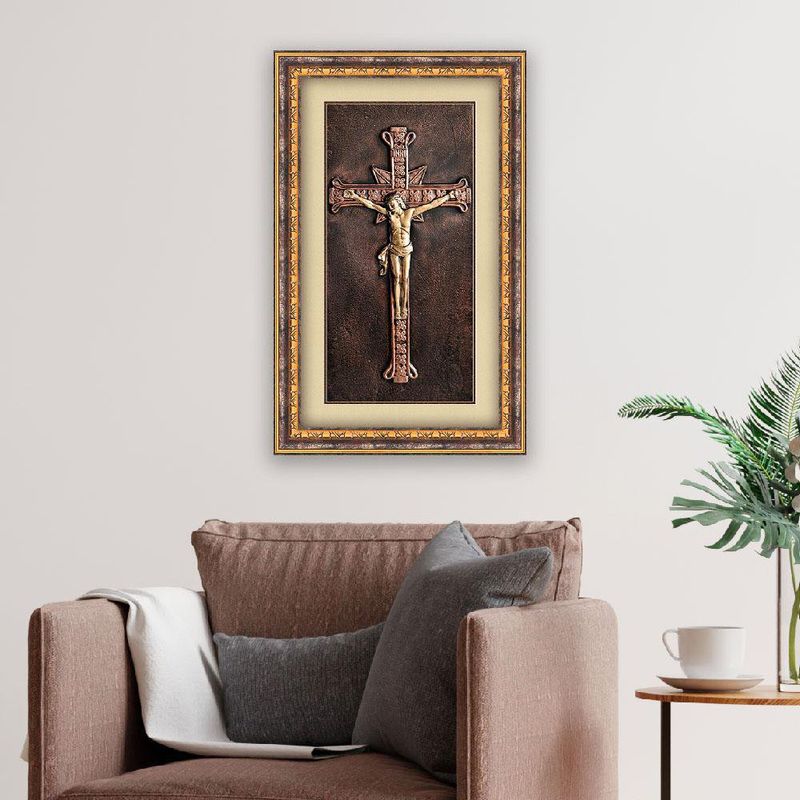 Cuadro-De-Jesus-Marron-Oscuro-De-41X65-Cm---Viva