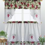 Set De 3 Cortinas Para Ventana De Cocina Diseño Uvas - Home Accents