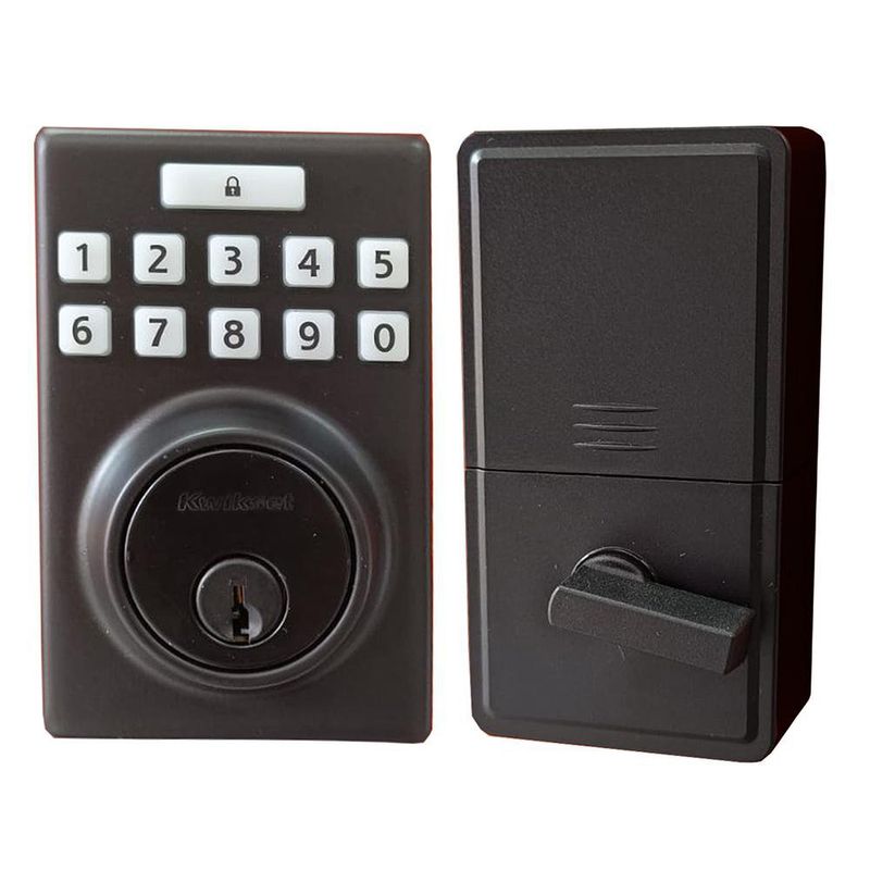 Cerrojo-Electronico-para-Entrada-y-Dormitorio-Negro-Mate---Kwikset